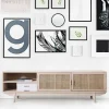 Hot Wohnen Trend Design Lowboard mit Wiener Geflecht Türen - Oncinasa