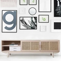 Hot Wohnen Trend Design Lowboard mit Wiener Geflecht Türen - Oncinasa