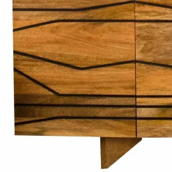 Hot Wohnen Türen-Sideboard mit toller Rillendesign Front Kentura aus Mango Massivholz