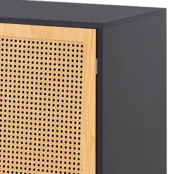Clearance Wohnen 2-türige Kommode in Natur und Schwarz - Around