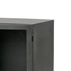 Clearance Wohnen 1-türige Loft Kommode auf Rollen Laruis aus Metall