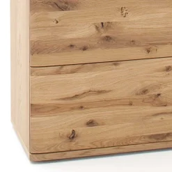 Outlet Wohnen 1-türige Schrank Vitrine aus Massivholz - Crokas