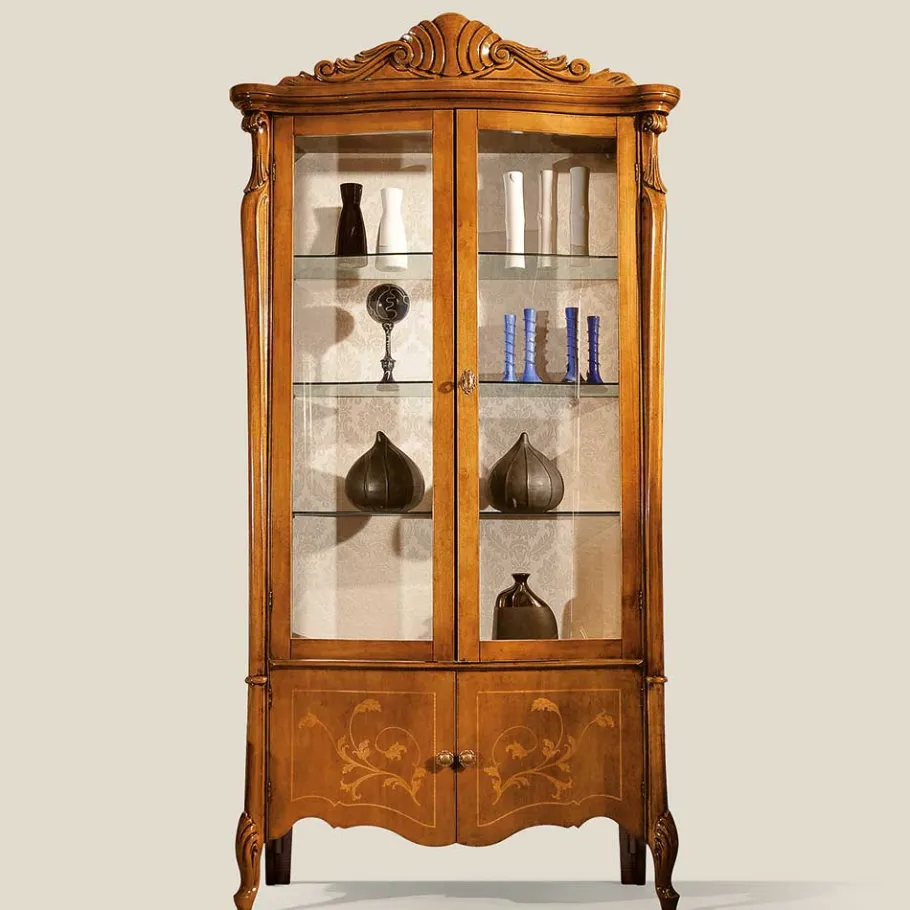 Outlet Wohnen 4-türige Vitrine im Italienischem Stil - Carlenna III