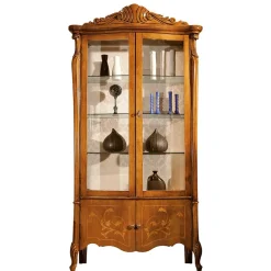 Outlet Wohnen 4-türige Vitrine im Italienischem Stil - Carlenna III