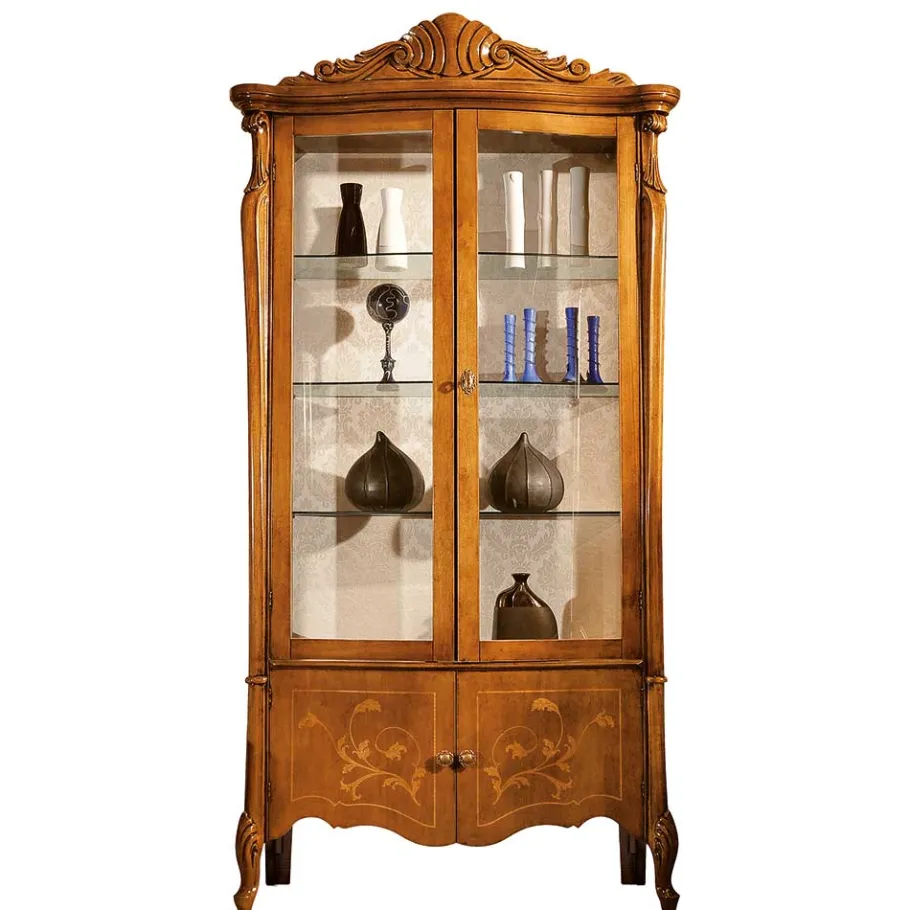 Outlet Wohnen 4-türige Vitrine im Italienischem Stil - Carlenna III