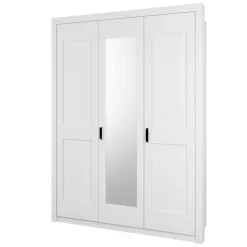 Hot Wohnen 3-türiger Country Kleiderschrank mit Spiegel - Imtreba