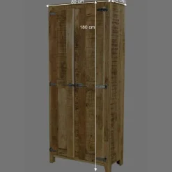 Sale Wohnen 2-türiger Design Dielenschrank aus Mangobaum - Suennas