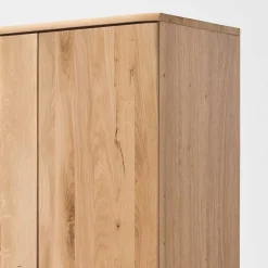 Online Wohnen 2-türiger Dielenschrank aus Massivholz - Mabasa