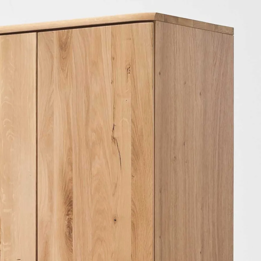 Online Wohnen 2-türiger Dielenschrank aus Massivholz - Mabasa