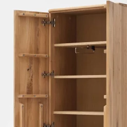 Online Wohnen 2-türiger Dielenschrank aus Massivholz - Mabasa