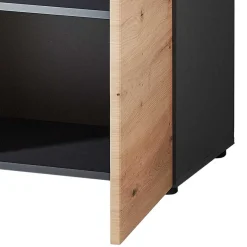 Hot Wohnen 2-türiger Dielenschrank mit Spiegel & Wildeiche Dekor - Kuetra