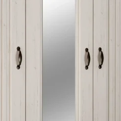 Sale Wohnen 3-türiger Kleiderschrank in Weiß & Eiche Dekor - Malvissa