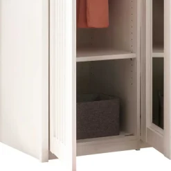 Sale Wohnen 3-türiger Kleiderschrank in Weiß & Eiche Dekor - Malvissa