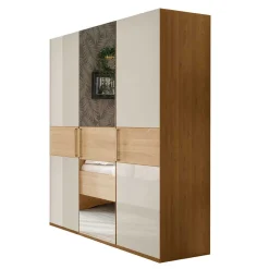 Sale Wohnen 3-türiger Kleiderschrank in Eiche & Beige - Emdsiva