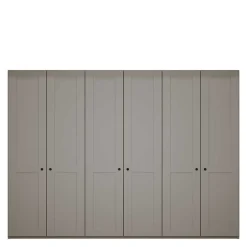 Wohnen 6-türiger Kleiderschrank in Hellgrau - Ridonna
