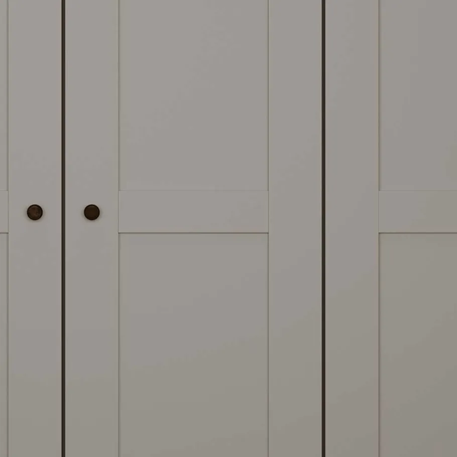 Wohnen 6-türiger Kleiderschrank in Hellgrau - Ridonna