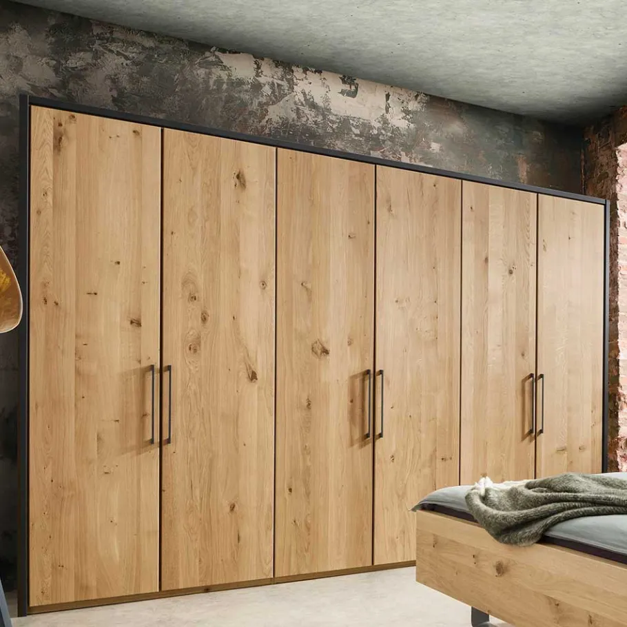 New Wohnen 6-türiger Kleiderschrank in zwei Höhen - Siestago