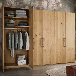 New Wohnen 6-türiger Kleiderschrank in zwei Höhen - Siestago
