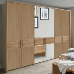 Discount Wohnen 6-türiger Kleiderschrank mit 2 Spiegeln - Emdsiva III