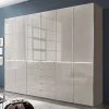 Best Wohnen 6-türiger Kleiderschrank mit fünf Schubladen - Nucina