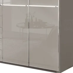 Best Wohnen 6-türiger Kleiderschrank mit fünf Schubladen - Nucina