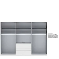 Best Wohnen 6-türiger Kleiderschrank mit fünf Schubladen - Nucina
