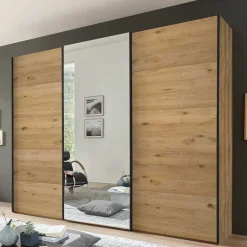 Outlet Wohnen 3-türiger Schiebetürenschrank mit Spiegel - Siestago