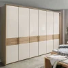 Sale Wohnen 6-türiger Schlafraum Kleiderschrank in Glas Beige - Emdsiva I