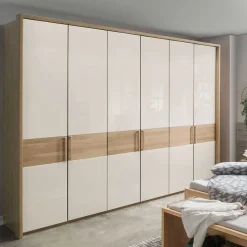 Sale Wohnen 6-türiger Schlafraum Kleiderschrank in Glas Beige - Emdsiva I
