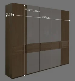 Outlet Wohnen 5-türiger Schlafzimmer Schrank mit fünf Türen - Emdsiva IV
