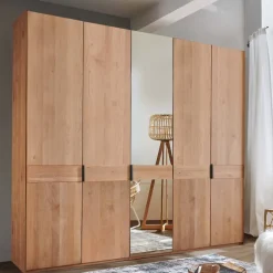 Sale Wohnen 5-türiger Schlafzimmer-Kleiderschrank teilmassiv - Murray