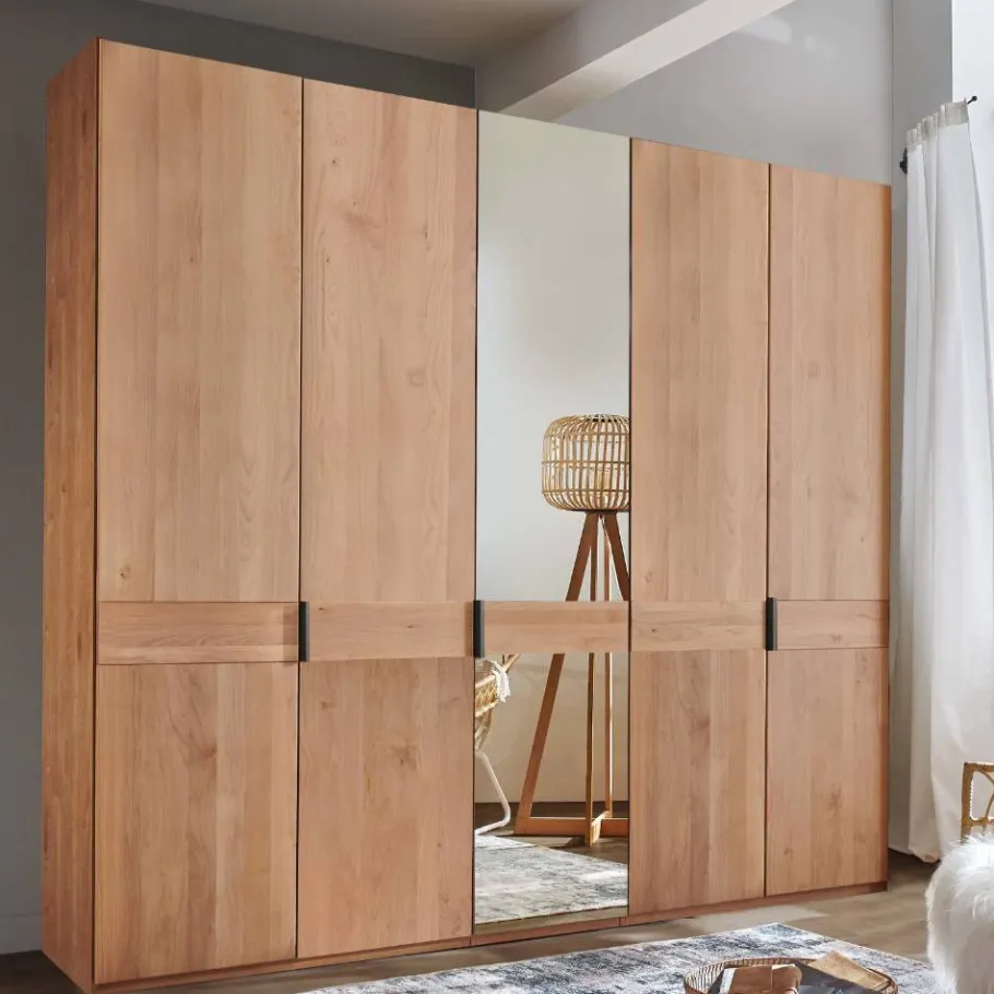Sale Wohnen 5-türiger Schlafzimmer-Kleiderschrank teilmassiv - Murray