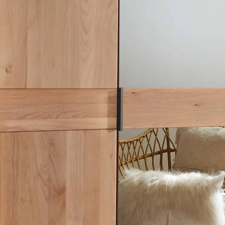 Sale Wohnen 5-türiger Schlafzimmer-Kleiderschrank teilmassiv - Murray
