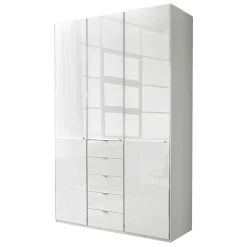 New Wohnen 3-türiger Schlafzimmerschrank in Weiß Glasfront - Rocca