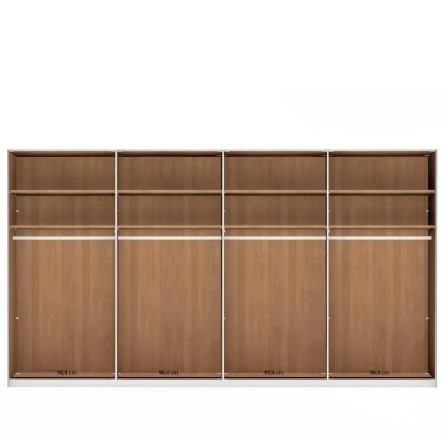 Best Wohnen 8-türiger Schlafzimmerschrank mit Glasfront - Hung
