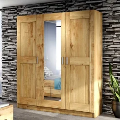 New Wohnen 3-türiger Schlafzimmer-Schrank mit Spiegel - Rirua
