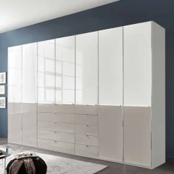 New Wohnen 7-türiger Schlafzimmerschrank zweifarbig - Pascan