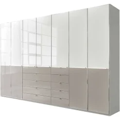 New Wohnen 7-türiger Schlafzimmerschrank zweifarbig - Pascan