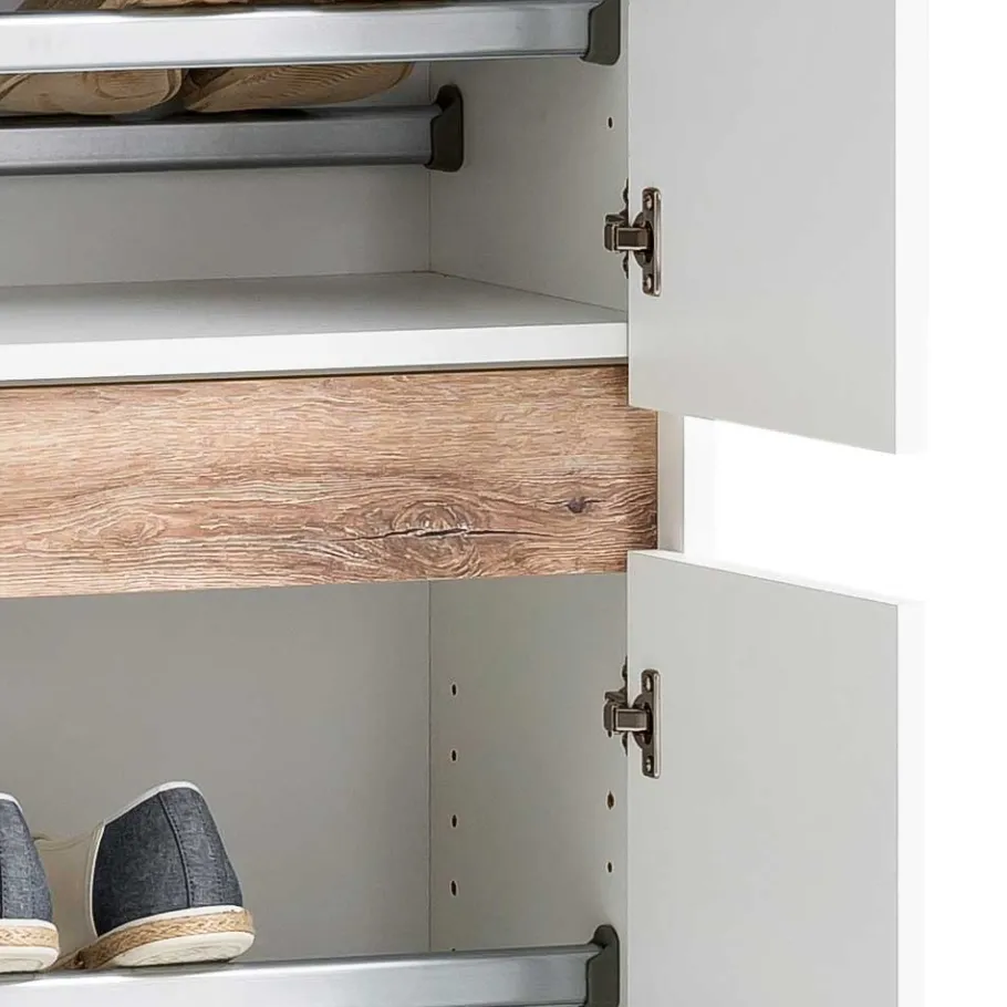 Hot Wohnen 4-türiger Schrank für Schuhe in Weiß - Etravia