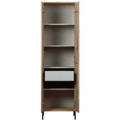 Best Wohnen 2-türiger Schrank in Eiche & Schwarz - Banyo