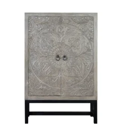 Wohnen 2-türiger Schrank in Grey Wash Holz - Liberatos