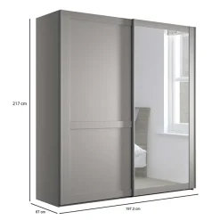 Sale Wohnen 2-türiger Schwebetüren-Schrank mit Spiegel - Ridonna