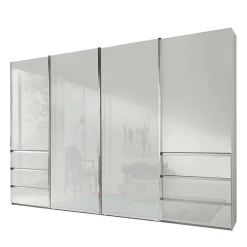 Online Wohnen 4-türiger Schwebetürenschrank in Weiß - Highlamp