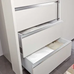 Online Wohnen 4-türiger Schwebetürenschrank in Weiß - Highlamp