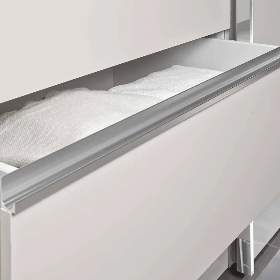 Online Wohnen 4-türiger Schwebetürenschrank in Weiß - Highlamp