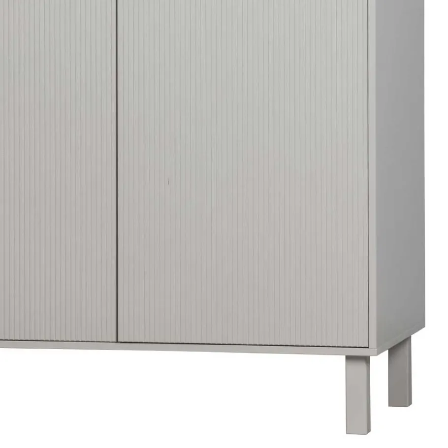 Sale Wohnen 2-türiger Skandi Kleiderschrank in Grau - Huvina