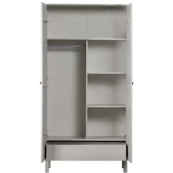Sale Wohnen 2-türiger Skandi Kleiderschrank in Grau - Huvina