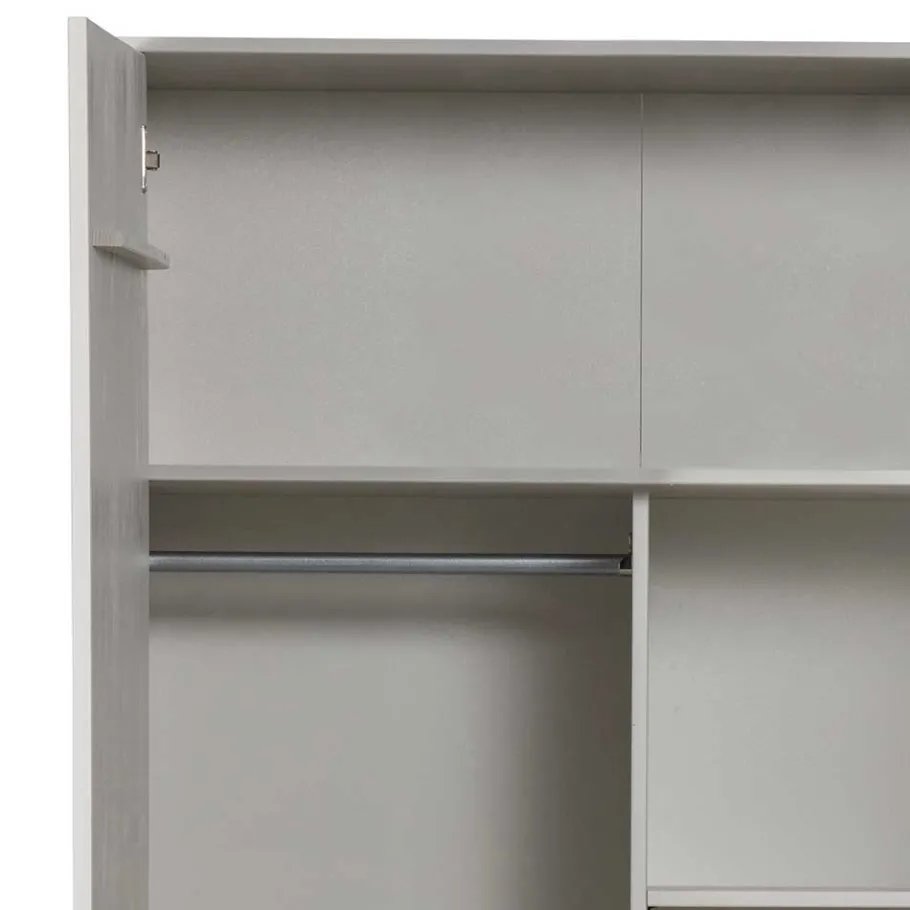 Sale Wohnen 2-türiger Skandi Kleiderschrank in Grau - Huvina