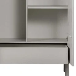 Sale Wohnen 2-türiger Skandi Kleiderschrank in Grau - Huvina