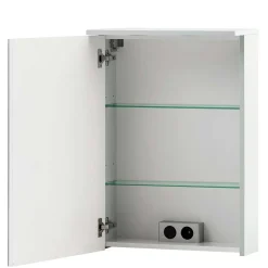 Outlet Wohnen 1-türiger Spiegelschrank fürs Bad in Weiß - Nuszaleva